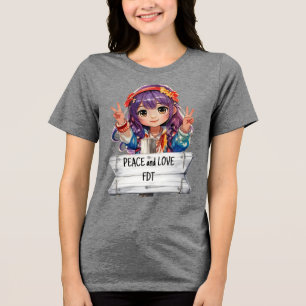 Vrede en Liefde Anti Trump Merch Tri-Blend Shirt