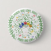 Vrede en liefde, Baby.. Ronde Button 5,7 Cm (Voorkant)