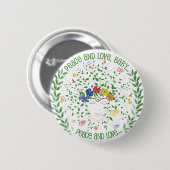 Vrede en liefde, Baby.. Ronde Button 5,7 Cm (Voorkant /achterkant)