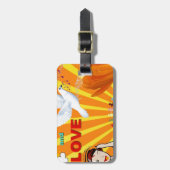 Vrede en liefde bagagelabel (Voorkant verticaal)