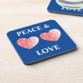 Vrede en liefde bier onderzetter (Linkerzijde)