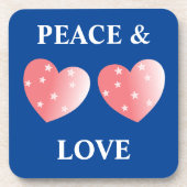 Vrede en liefde bier onderzetter (Voorkant)