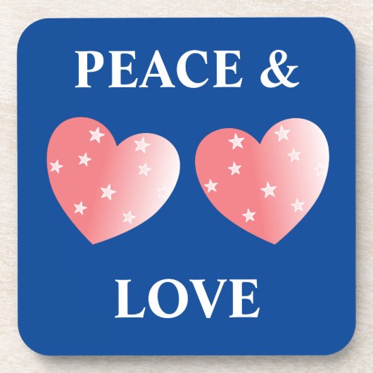 Vrede en liefde bier onderzetter (Voorkant)