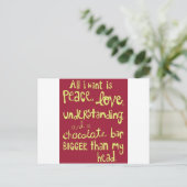 Vrede en liefde briefkaart (Staand voorkant)