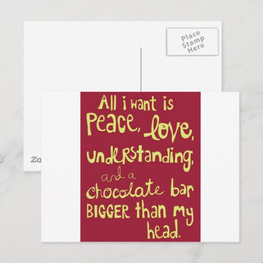 Vrede en liefde briefkaart (Voorkant / Achterkant)