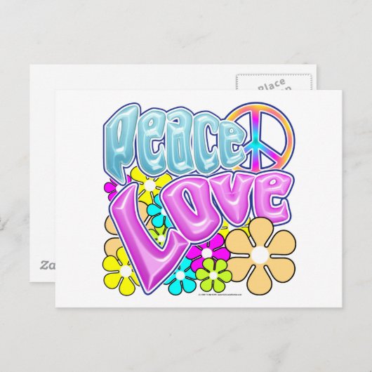 Vrede en liefde briefkaart (Voorkant / Achterkant)