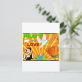 Vrede en liefde briefkaart (Staand voorkant)