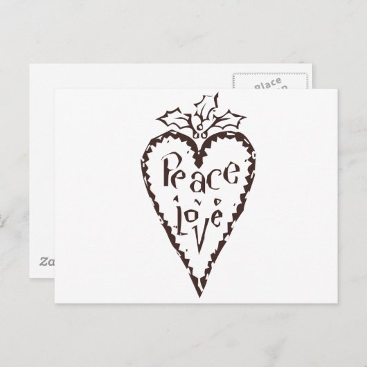 Vrede en liefde briefkaart (Voorkant / Achterkant)