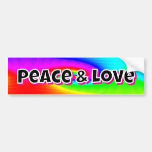 Vrede en liefde bumpersticker