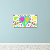Vrede en liefde canvas afdruk (Insitu (Houten vloer))