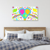 Vrede en liefde canvas afdruk (Insitu (Slaapkamer))