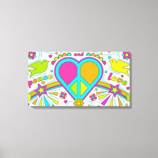 Vrede en liefde canvas afdruk (Voorkant)