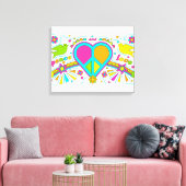 Vrede en liefde canvas afdruk (Insitu (Woonkamer))