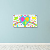 Vrede en liefde canvas afdruk (Insitu (Houten vloer))