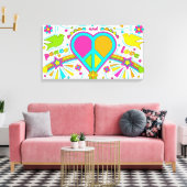 Vrede en liefde canvas afdruk (Insitu (Woonkamer))