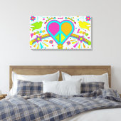 Vrede en liefde canvas afdruk (Insitu (Slaapkamer))