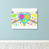 Vrede en liefde canvas afdruk (Insitu (Houten vloer))