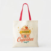 Vrede en liefde Cupcake Tote Bag (Voorkant)