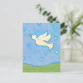 Vrede en Liefde - Duif vogelharten leuke kunst Briefkaart (Staand voorkant)