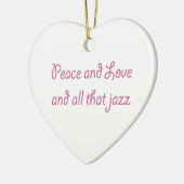 Vrede en liefde en al dat Jazz Heart Ornament (Links)