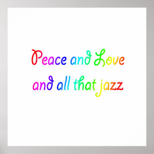 Vrede en liefde en al die Jazz Rainbow Print