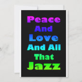 Vrede en liefde en alles wat Jazz nodigt uit Kaart (Voorkant)