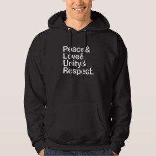 Vrede en liefde en eenheid & Respect Rave Festival Hoodie