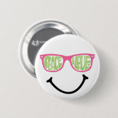 Vrede en liefde en geluk ronde button 5,7 cm (Voorkant /achterkant)