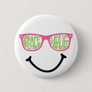 Vrede en liefde en geluk ronde button 5,7 cm