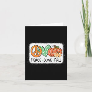 Vrede en liefde en Herfst Pompoen Autum Happy Herf Kaart