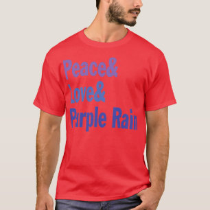 Vrede en liefde en paarse regen t-shirt