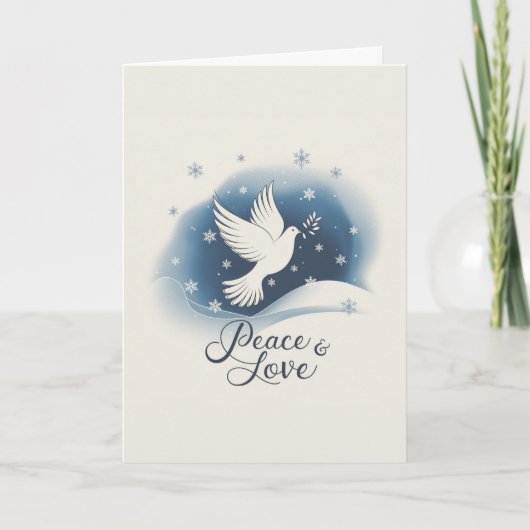 Vrede en liefde feestdagen kaart (Voorkant)