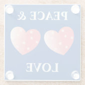 Vrede En Liefde Glazen Onderzetter (Achterkant)