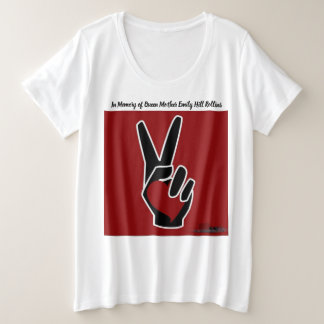 Vrede en liefde grote maat t-shirt