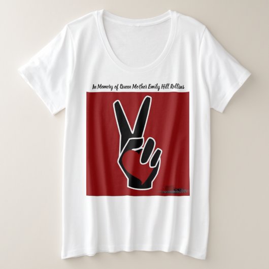 Vrede en liefde grote maat t-shirt (Design voorkant)