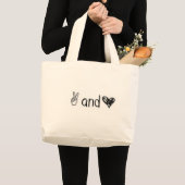 Vrede en liefde grote tote bag (Voorkant (product))