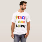 Vrede en Liefde Hippie Heren T-Shirt (Voorkant volledig)