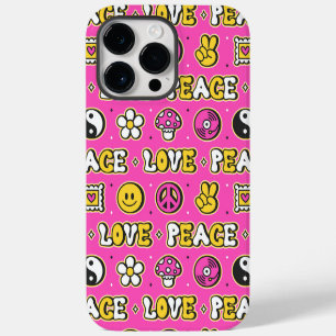 Vrede en Liefde Hippie Stijl iPhone 14 Pro Max Hoesje