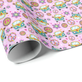 Vrede en liefde, Hippie Van Wrapping Paper Cadeaupapier