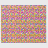 Vrede en liefde, Hippie Wrapping Paper Cadeaupapier (Vlak)
