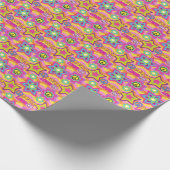 Vrede en liefde, Hippie Wrapping Paper Cadeaupapier (Hoek)