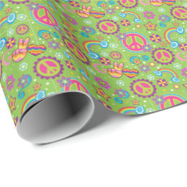 Vrede en liefde, Hippie Wrapping Paper Cadeaupapier