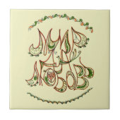 "Vrede en liefde" (in het Russisch) Tegeltje (Voorkant)