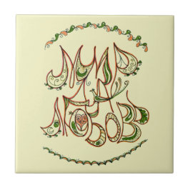 "Vrede en liefde" (in het Russisch) Tegeltje