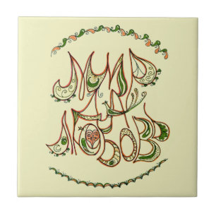 "Vrede en liefde" (in het Russisch) Tegeltje