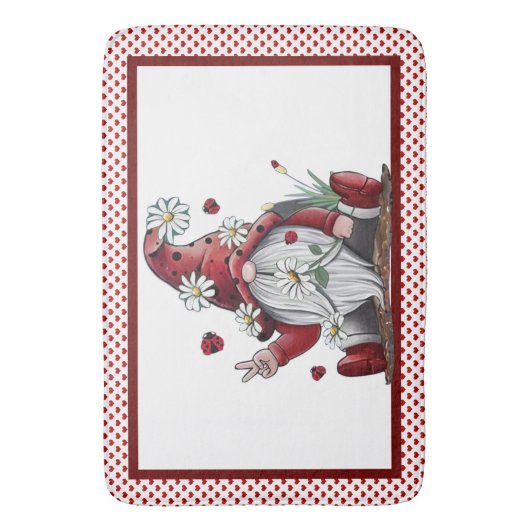 Vrede en liefde kabouters badmat (Voorkant Verticaal)