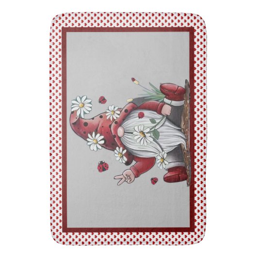 Vrede en liefde kabouters badmat (Voorkant Verticaal)