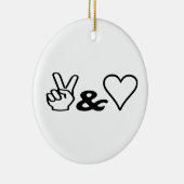 Vrede en liefde keramisch ornament (Rechts)