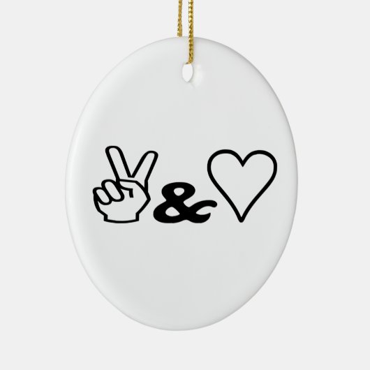 Vrede en liefde keramisch ornament (Rechts)