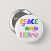 Vrede en Liefde Knop Ronde Button 5,7 Cm (Voorkant /achterkant)